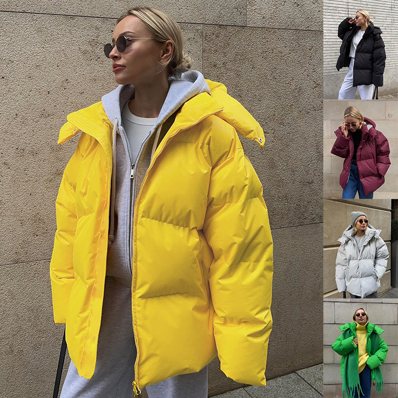 Fashion Coat With Removable Hood Cotton Jacket